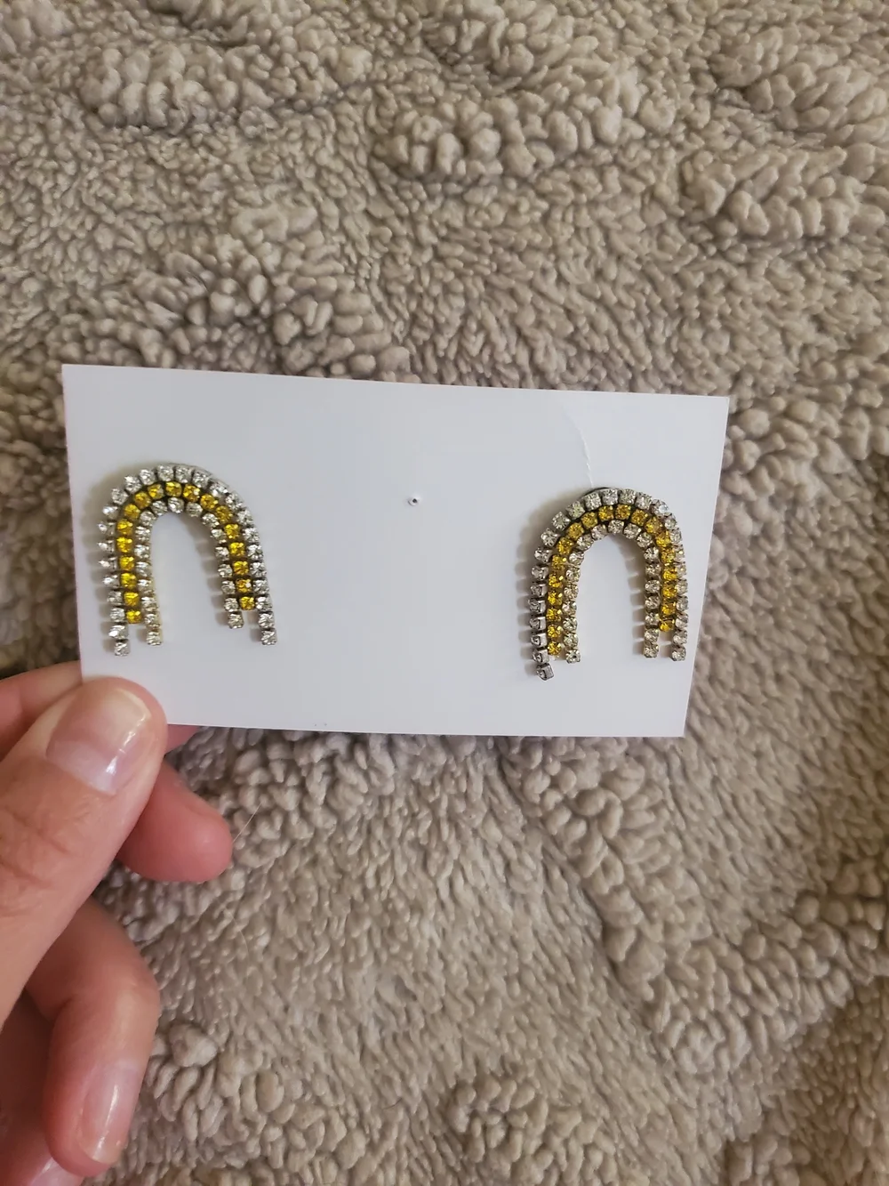 Kids Multicolor Rhinestone Fringe Hair Clips - Pink, Blue & Green Set Of 5